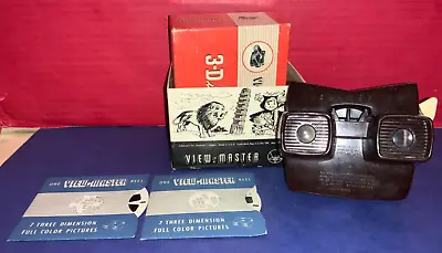 Vintage View-Master 3-Dimension Viewer Model E - W/ Box & 2 Reels • $40