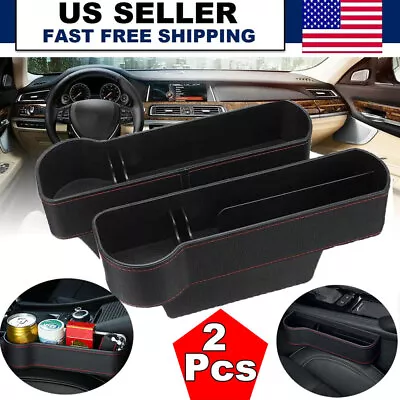 2X Car Seat Gap Catcher Filler Storage Box Pocket Organizer Holder ABS SUV -USA • $12.99