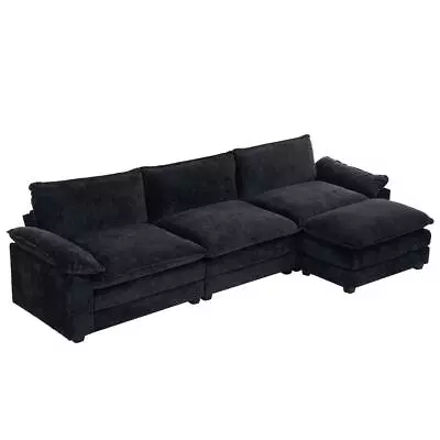 120 Inch Convertible Sectional Sofa Set 3 Seats L-Shaped Sofa Couch Living Room • $547.95