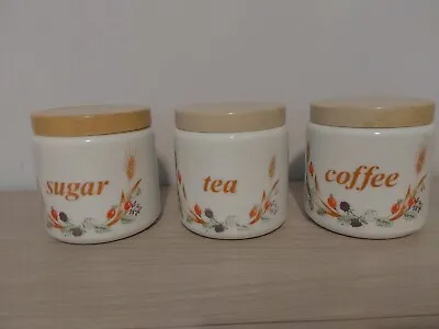 Vintage Milk Glass Jars Tea Coffee Sugar Containers • £2.99