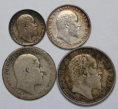 1903 Great Britain Silver 4-Coin Maundy Set Edward VII • $175