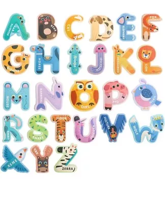 Jumbo Magnetic Letters Colorful ABC Alphabet Animal Shape Toys Large Uppercase  • $12.99
