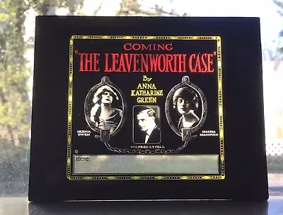 1923 Magic Lantern Slide Movie THE LEAVENWORTH CASE Martha Mansfield • $49