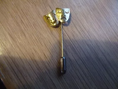 Lovely Vintage Comed/tragedy Masks Stick Pin • £0.99