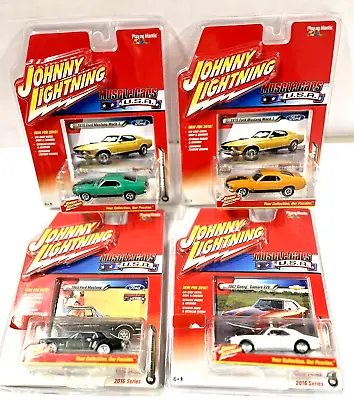 JOHNNY LIGHTNING Muscle Cars 2-'70 Mustang Mach1 1-'65 Mustang1-Camaro Z-28 • $18.31