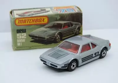 MATCHBOX LESNEY SUPERFAST BOXED BMW M1 No.52 VVN MINT IN L BOX 1981 • £49.99