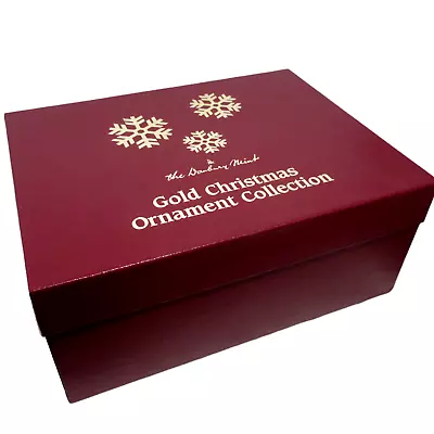 Empty Storage Box For 12 Danbury Mint Gold Christmas Ornaments • $46.71