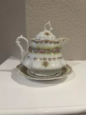 Vintage Carl Tielsch C.T Creamer/Pitcher With Saucer Made In Germany • $15