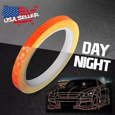Reflective Safety Tape Self Adhesive Pinstripe Sticker Strip Decal 26FT Roll 1CM • $7.98