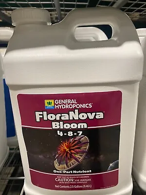 $179.99 • Buy General Hydroponics FloraNova Bloom 2.5 Gallon 2.5G - Gh Flora Nova Nutrient