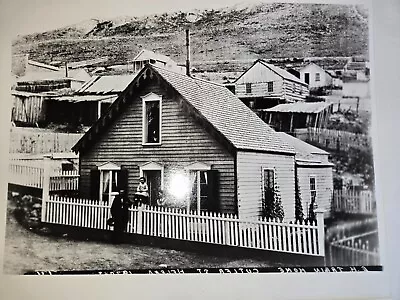 1870's Matted Photo E.h. Train Home He And Faimly In Front House Helena Montana • $19.95