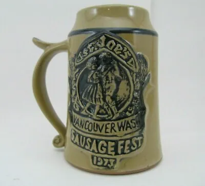 Pacific Stoneware Mug 1973 SAUSAGEFEST Vancouver Vintage Signed B Welsh  • $29.98