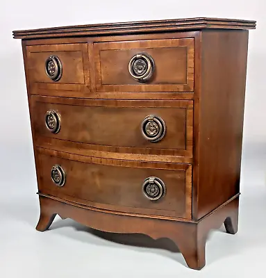 Antique Edwardian Mahogany Serpentine Front Apprentice Piece Chest Of Drawers • £495