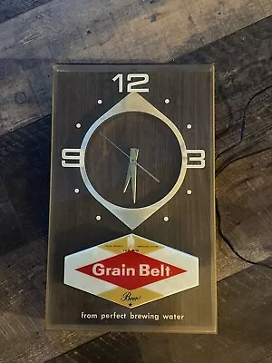 Vintage Light-up Grain Belt Showcase Clock - Works 12.25” X 20  • $275