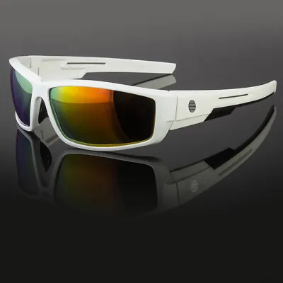 New Men Wrap Premium Sunglasses Black Frame With Polarized Lenses Biker Shades • $12.98