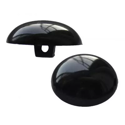 BLACK NYLON DOMED MUSHROOM SHANK BUTTONS  8mm To 28mm • £2.40