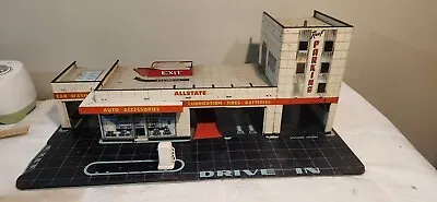 Vintage Allstate Tin Metal Car Service Station  Elevator By Marx USA See Pics • $129