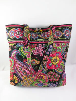 Vera Bradley Symphony In Hue Quilted Floral Tote Bag Purse Shoulder Bag 12x12x4 • $24.99