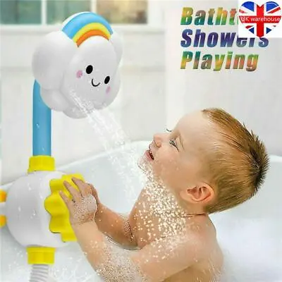 £12.99 • Buy Baby Bath Toy Children Rainbow Cloud Spray Water Shower Tub Faucet Bathroom Toy