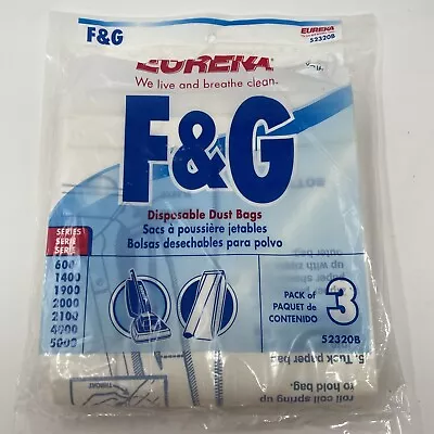 Authentic Eureka Vacuum Dust Bags Style F&G 52320B (2-Pack) - Opened But New • $7.50