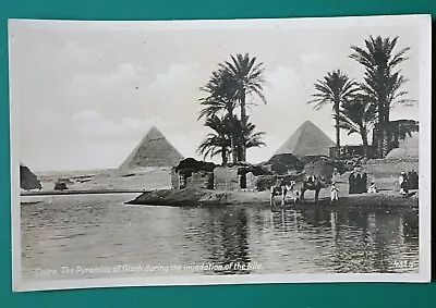 Pyramids Of Gizeh During Inundation Of The Nile Vintage Postcard (Egypt)  • £0.99