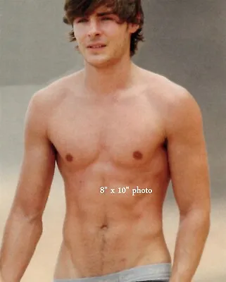  ZAC EFRON SHIRTLESS Bare Chest LO RISE Beefcake Beach Celebrity Photo (152) Zak • $14.99