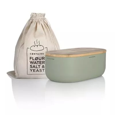 Bread Box I Metal Bread Box With Linen Bread Bag For Long Lasting Freshness I... • $55.30