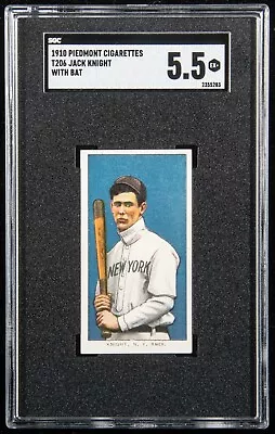 1909-11 T206 Piedmont Jack Knight (With Bat)Exceptional PIEDMONT 350 SGC 5.5 EX+ • $679