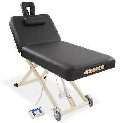 Professional Electric Lift Massage Table Adjustable Back With Accessories • $1399.99