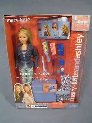 Mary-Kate And Ashley Twins Curl & Style 2002 Mattel Ashley Doll NIB. • $99.99