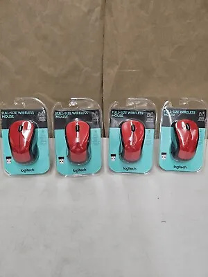 LOT OF 4 Logitech M310 Wireless Optical Mouse - Red • $44.99