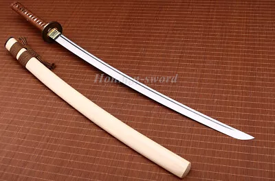 T10 Clay Tempered Steel Katana Japanese Samurai Sword Handmade Full Tang Battle • $332.95