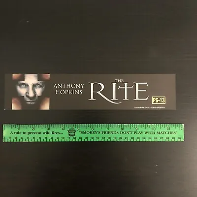 THE RITE (2011) Movie Theater Mylar Poster 2.5.x11.5 DSOG Horror Anthony Hopkins • $9.99