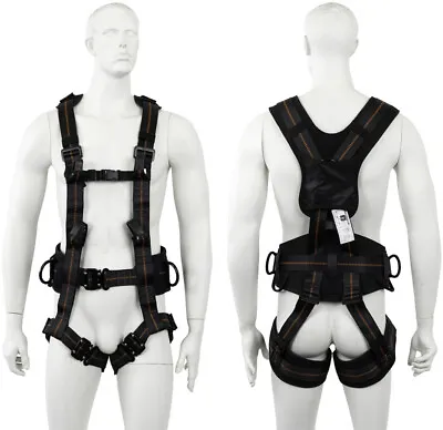 LifeGear Black Height Safety Adjustable Premium Comfort Work Positioning Harness • £79.98