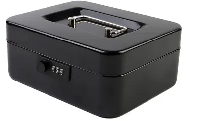 Lock Steel Cash Safe Security Box With Money Tray Multiple Compartment • $18.50