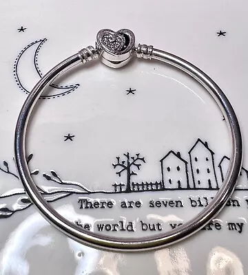 Genuine Pandora Limited Edition Silver Ale Bangle Love Forever And Ever 17cm VGC • £30