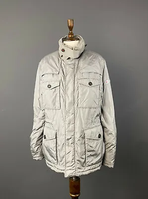 Women PEUTEREY Gray Nylon Multi Pocket Jacket Parka Size L • £102.17