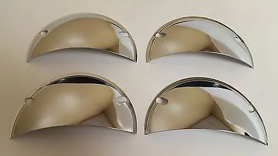 1958-1970 Chevrolet Headlight Headlamp Half Moon Chrome Covers Visor 5 3/4  • $26.95