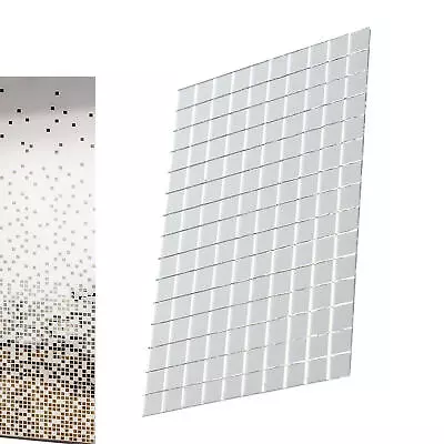 150PCS Small Square Glass Mirror Tiles - Self Adhesive Mosaic Tiles Wall Sticker • $8.27
