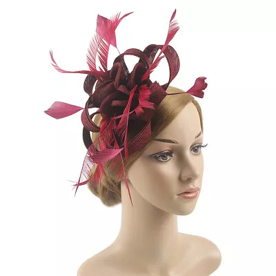 Women's Flower Fascinator Hat Headband Clip Wedding Party Prom Race Royal Ascot • £7.18