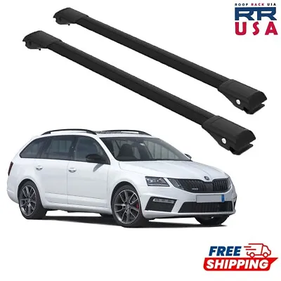 For Skoda Octavia 5E Estate/Wagon/Combi Since 2013 Cross Bars Roof Rack Black • $129