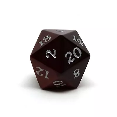 Easy Roller Dice D20 Signature Font - Red Tigers Eye W/Silver New • $19.95