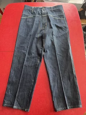 Vintage Marithe Girbaud Jeans Mens 34x30 Blue Denim Baggy Fit Dark Wash Hip Hop • $29.99