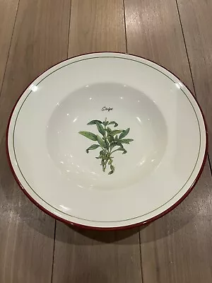 $82.27 • Buy Crate & Barrel Ceramica Farmers Garden 12” Individual Pasta Bowl Sage