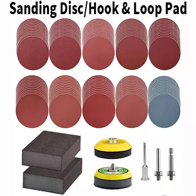100Pc 3 Inch Hook And Loop Sanding Disc Abrasive Sandpaper Disc Kit 80-3000 Grit • $25.95