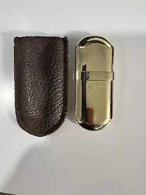 Vintage Engraved Marlboro Solid Brass #6 Lighter W/ Leather Case • $10