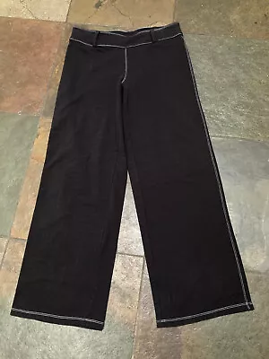 1120 MARIKA Black Large Cotton Blend Workout Casual Bootcut Pants B • $16.96