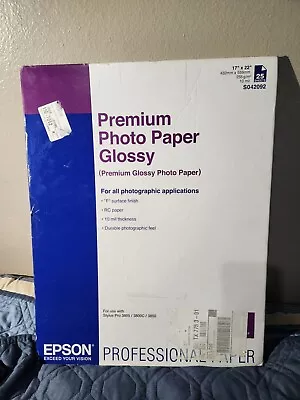 Epson Premium Glossy Photo Paper 17 X22  - Partial Box S042092 • $23.99