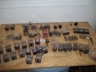 $50 • Buy Large Lot Of Vintage Vacuum RADIO ? Tubes - Relay Relays Misc Used NON Tested