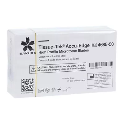 SAKURA Tissue-Tek Accu-Edge High Profile Microtome Blades (REF 4685-50) NEW • $54.25